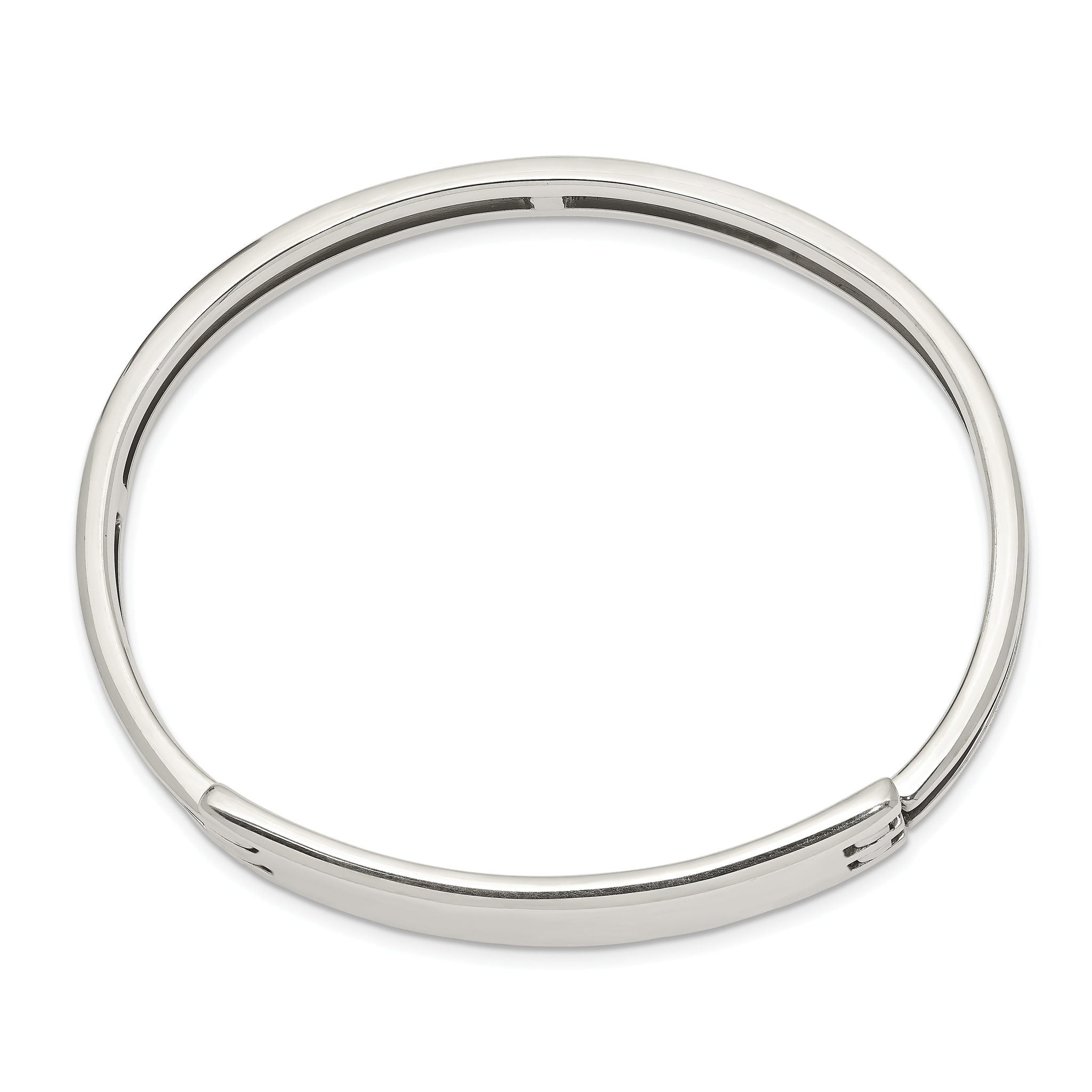 Sophia Jewelers Women's Polished Sterling Silver 925 Hinged Bangle Bracelet Secondary image