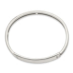 Sophia Jewelers Women's Polished Sterling Silver 925 Hinged Bangle Bracelet