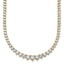 14k 10 7/8 carat Lab Grown Diamond VS/SI+ G+ Complete Round 18 inch Graduated Tennis Necklace