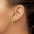 14K Polished Hinged Hoop Earrings