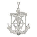 Sterling Silver 925 Mariner Cross Pendant Polished Anti-Tarnish Solid