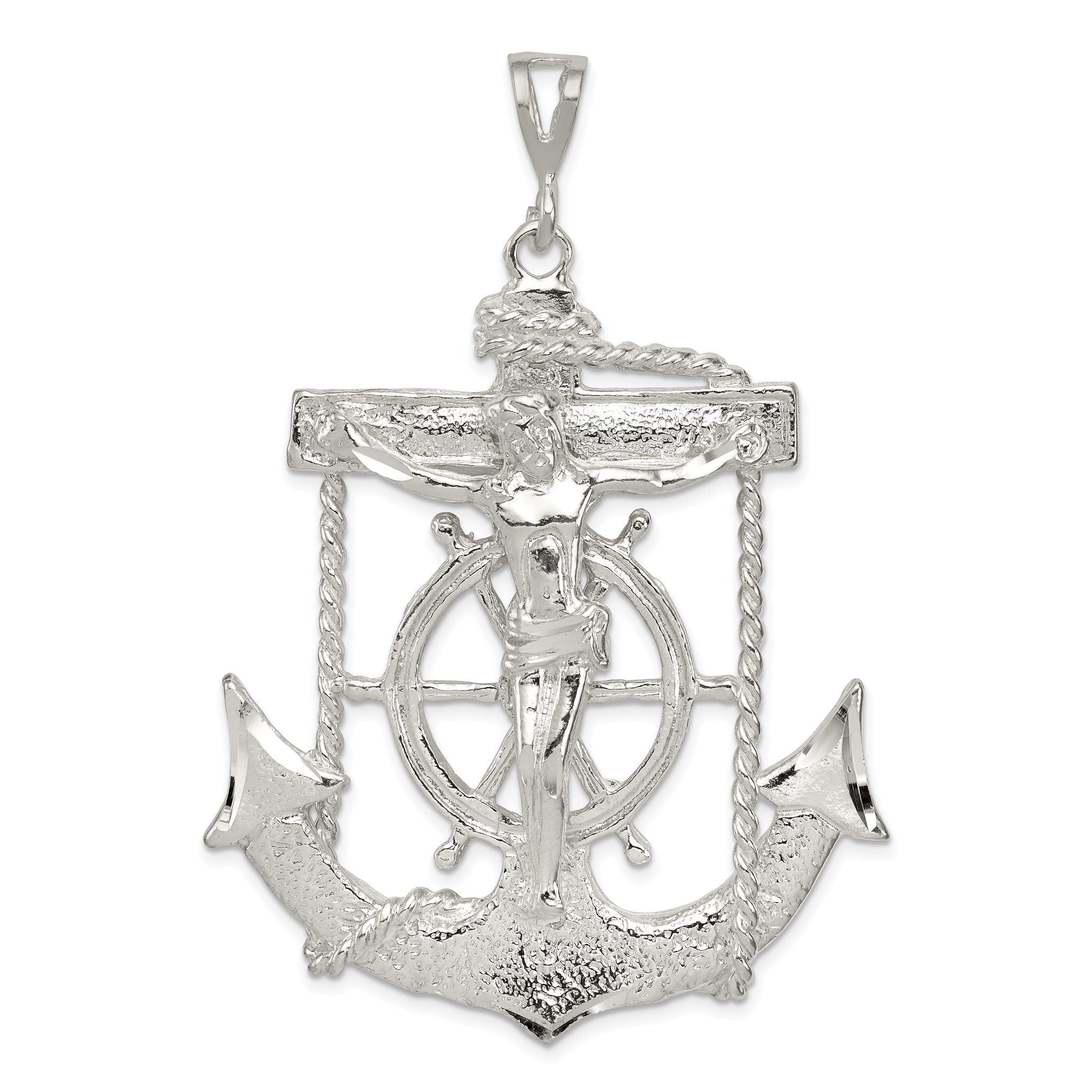 Sterling Silver 925 Mariner Cross Pendant Polished Anti-Tarnish Solid