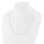 Sterling Silver RH-plated Adjustable .95mm Snake Chain