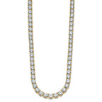 14k 49 carat Lab Grown Diamond VS+ F+ Complete Round 20 inch Straight Tennis Necklace