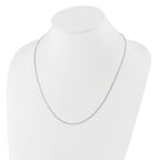 14K White Gold Adjustable 1.2mm Box Chain