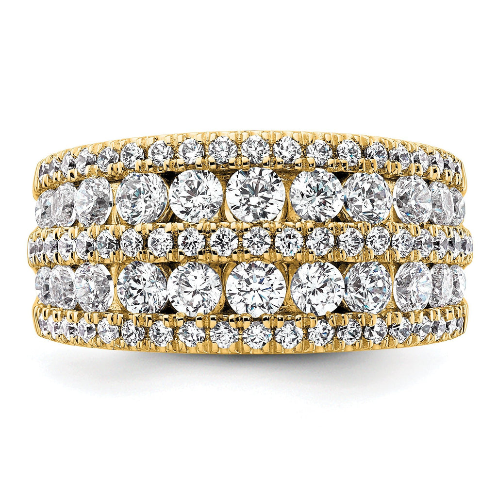 14k 2 1/5 carat Lab Grown Diamond VS+ F+ Complete Fashion Band