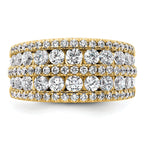 14k 2 1/5 carat Lab Grown Diamond VS+ F+ Complete Fashion Band