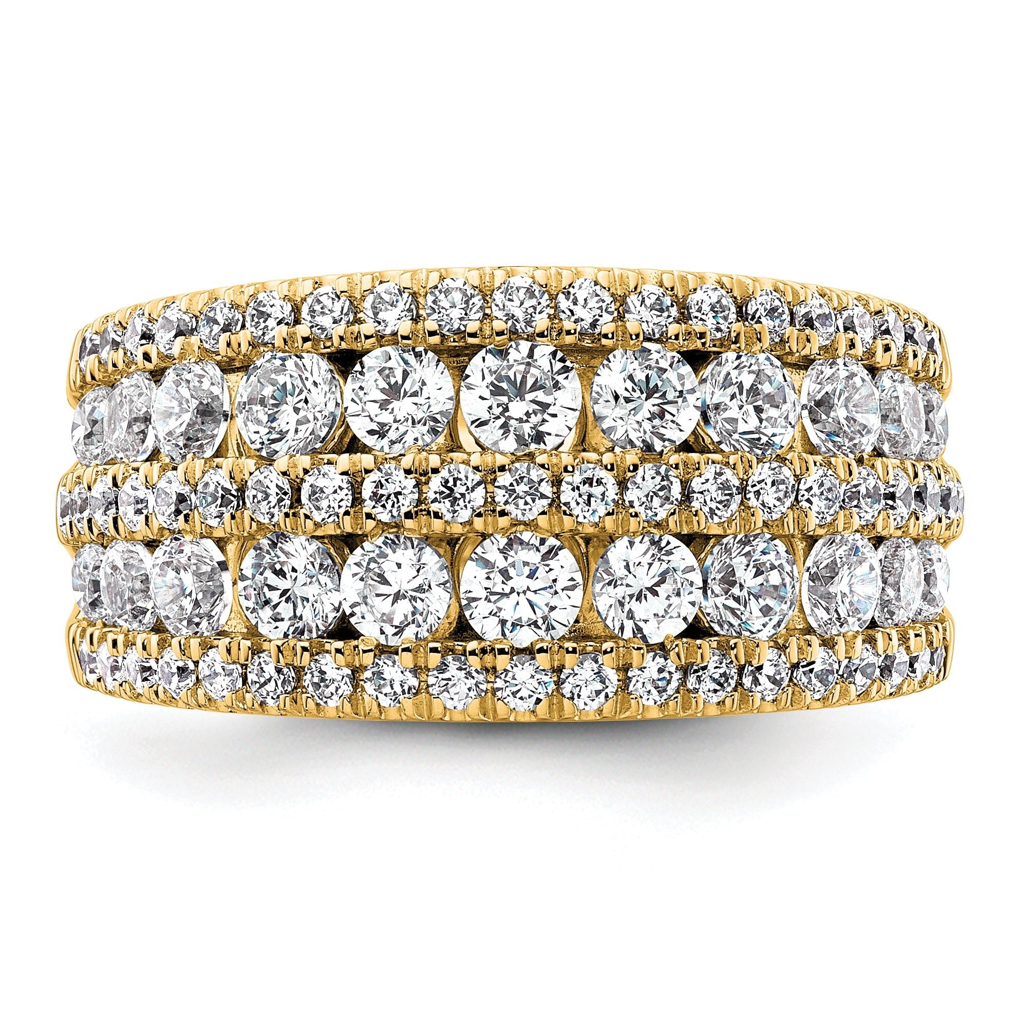 14k 2 1/5 carat Lab Grown Diamond VS+ F+ Complete Fashion Band