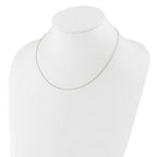 0.95mm 10K White Gold Round Cable Chain