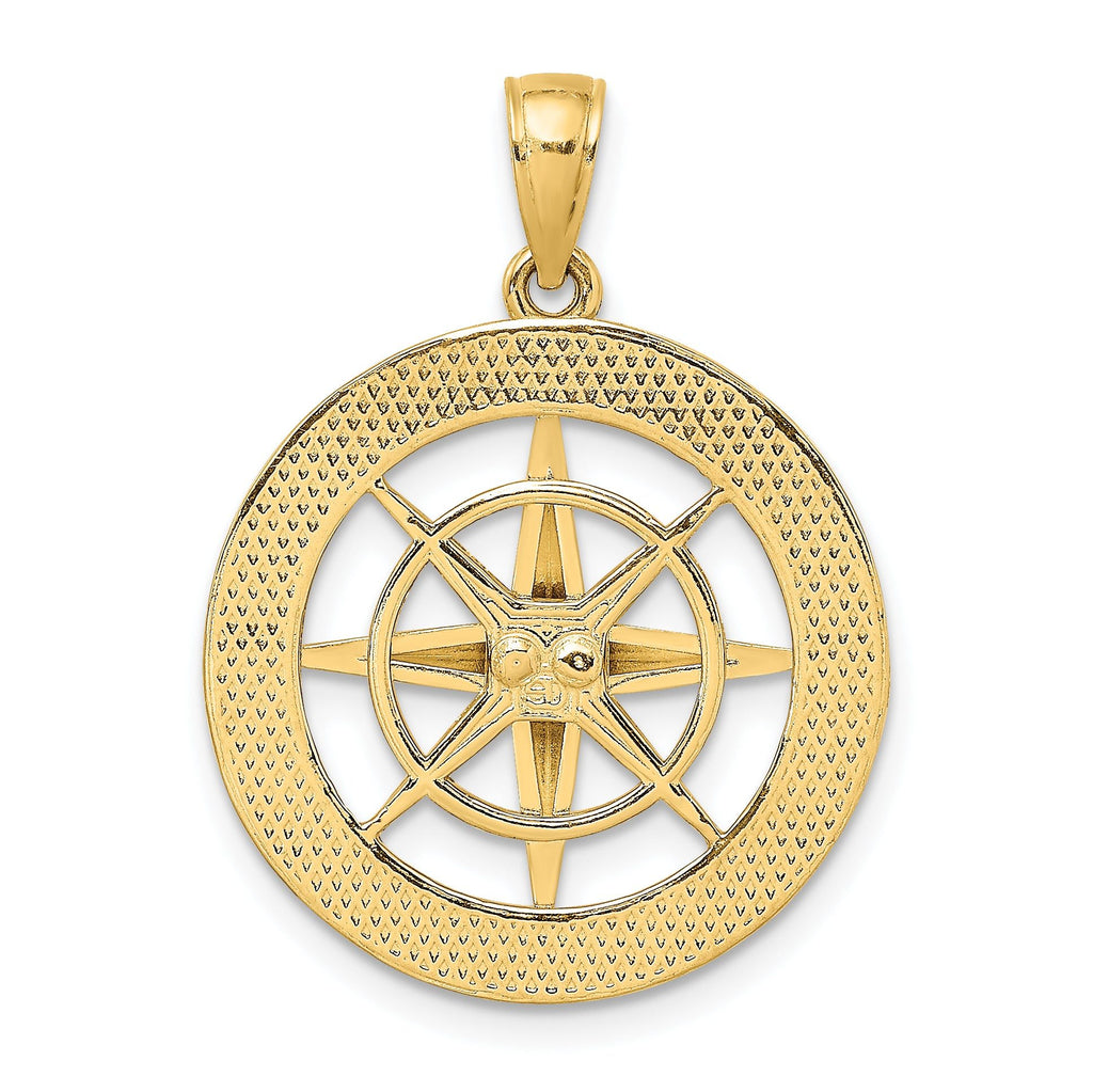 14K Nautical Compass Charm