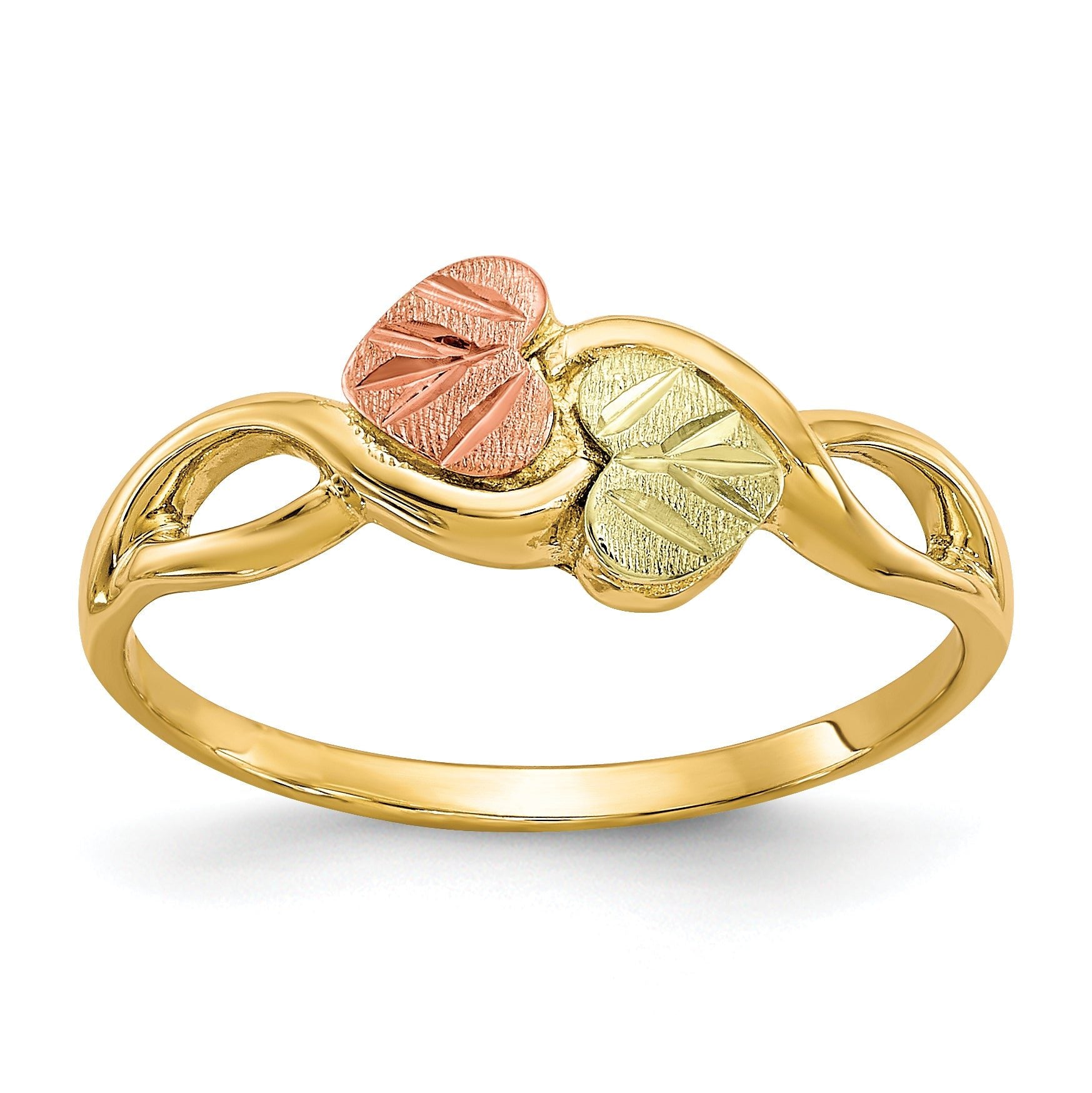 10k Tri-color Black Hills Gold Ring Main image