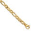 14K Yellow Gold Solid Anchor Chain Necklace 6.5mm