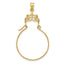 14K Gold Filigree Charm Holder Pendant with Elegant Vintage Design