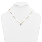 14k 1 1/2 carat Certified Lab Grown Diamond VS+ F+ Round Complete Bezel Set 18 inch Necklace