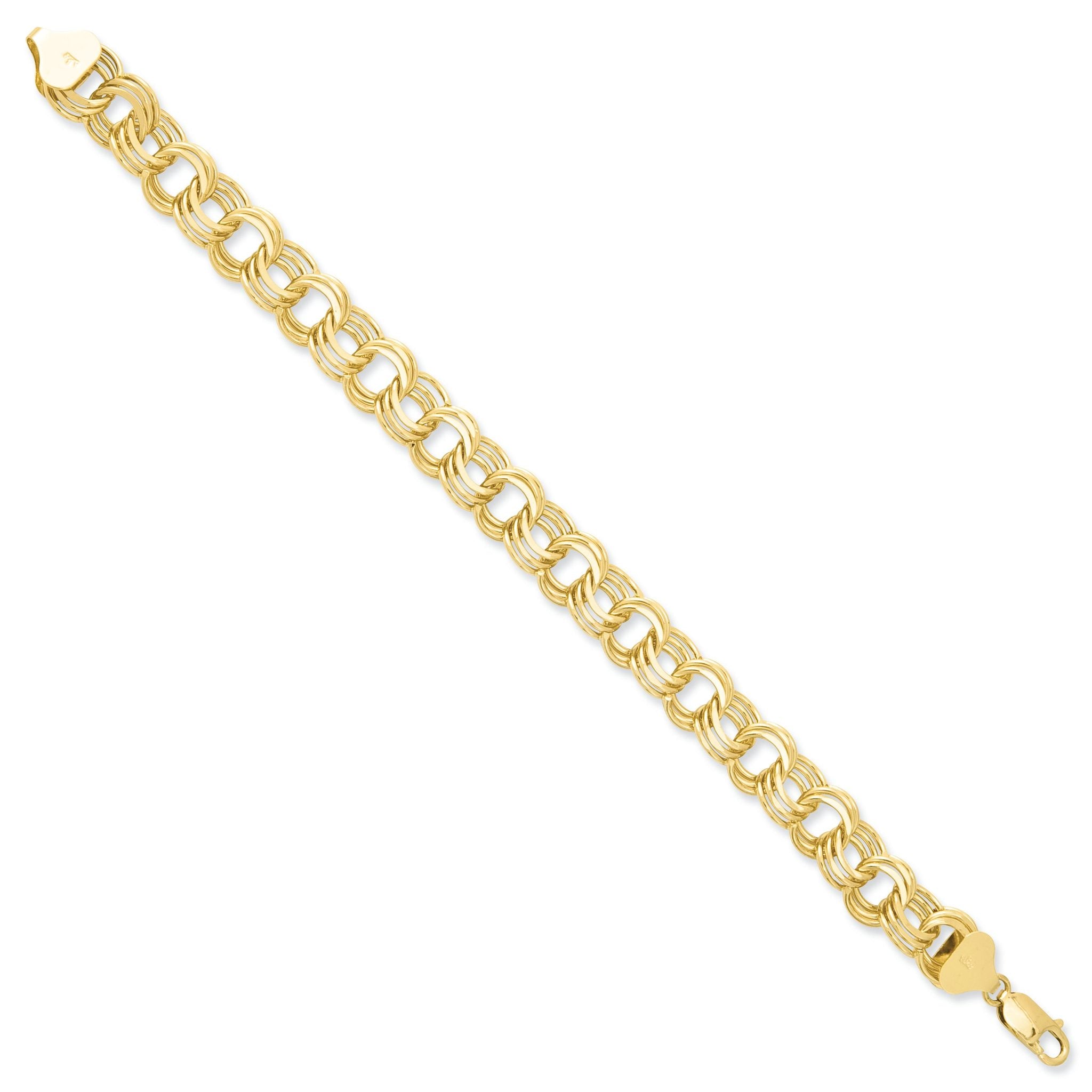 14k Triple Link Charm Bracelet Main image
