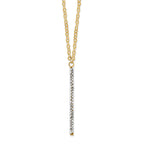 14K Polished Crystal w/1in ext Necklace