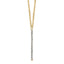14K Polished Crystal w/1in ext Necklace