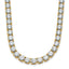 14k 41 3/4 carat Lab Grown Diamond VS+ F+ Complete Round 22 inch Straight Tennis Necklace