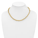 14K Polished Fancy Link with .5in ext. Necklace