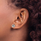 10K White Gold Polished Post Earrings