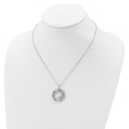 Sentimental Expressions Sterling Silver Rhodium-plated CZ Antiqued Once In A Lifetime 18in. Necklace