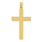 14K Sandblasted Cross Pendant