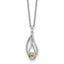 Sentimental Expressions Sterling Silver Rhodium-Rhodium-Plated Nov CZ Always in my Heart Birthstone 18in Necklace