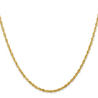 14K 2.25mm Ultra Diamond-cut Rope with Lobster Clasp Chain