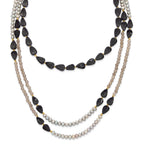 Sterling Silver Gold-plated Multi Stone Adj. 17in or 40in Necklace