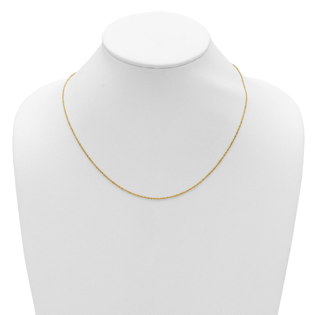 1.1mm 10K Yellow Gold Singapore Chain