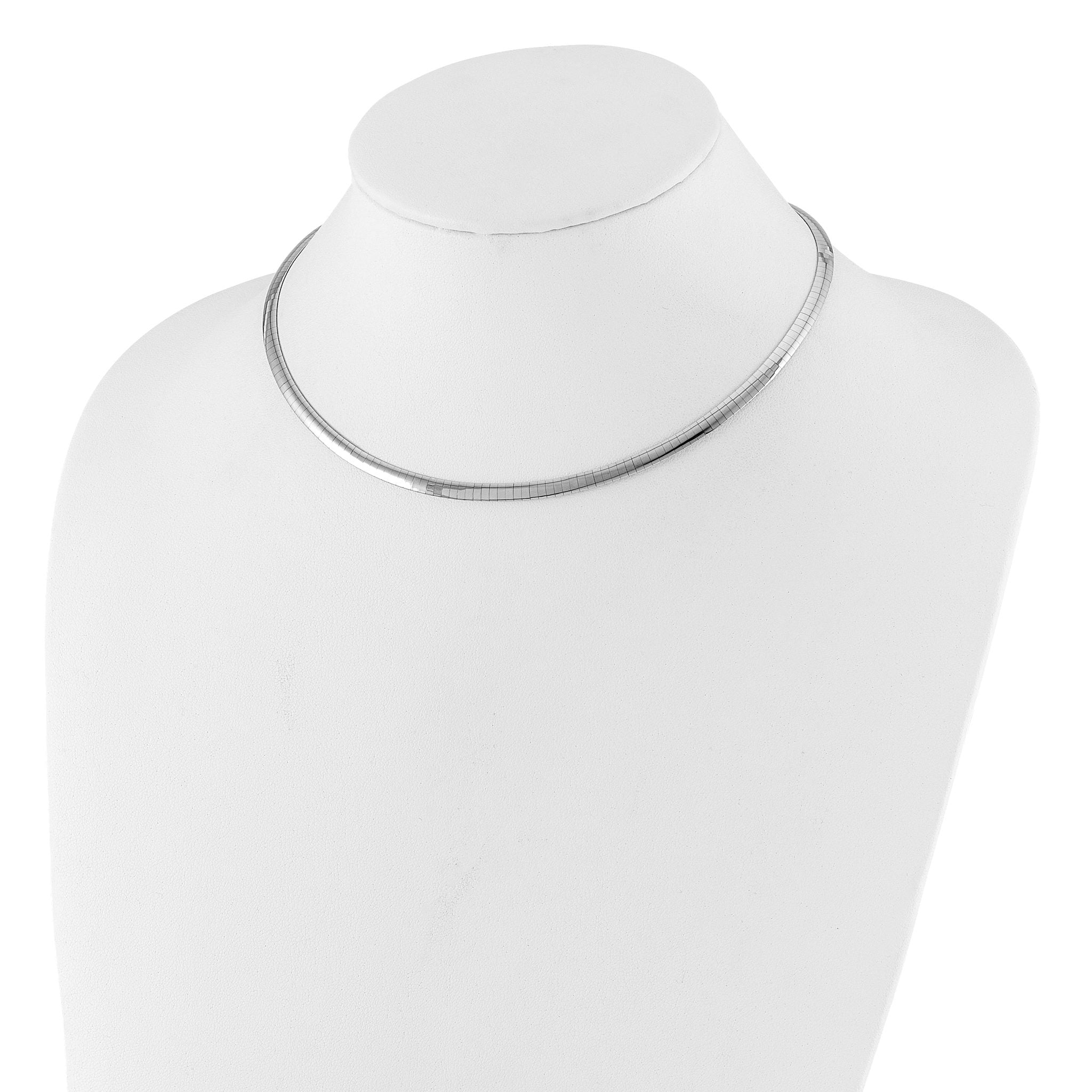 14K 4mm Two-tone Reversible Omega Necklace Secondary image