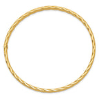 10K 4mm Textured Twist Slip-on Bangle