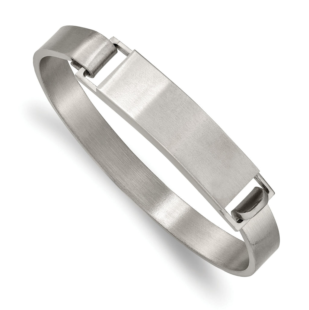 Stainless Steel Brushed 7.8mm ID Bangle Bracelet for Men