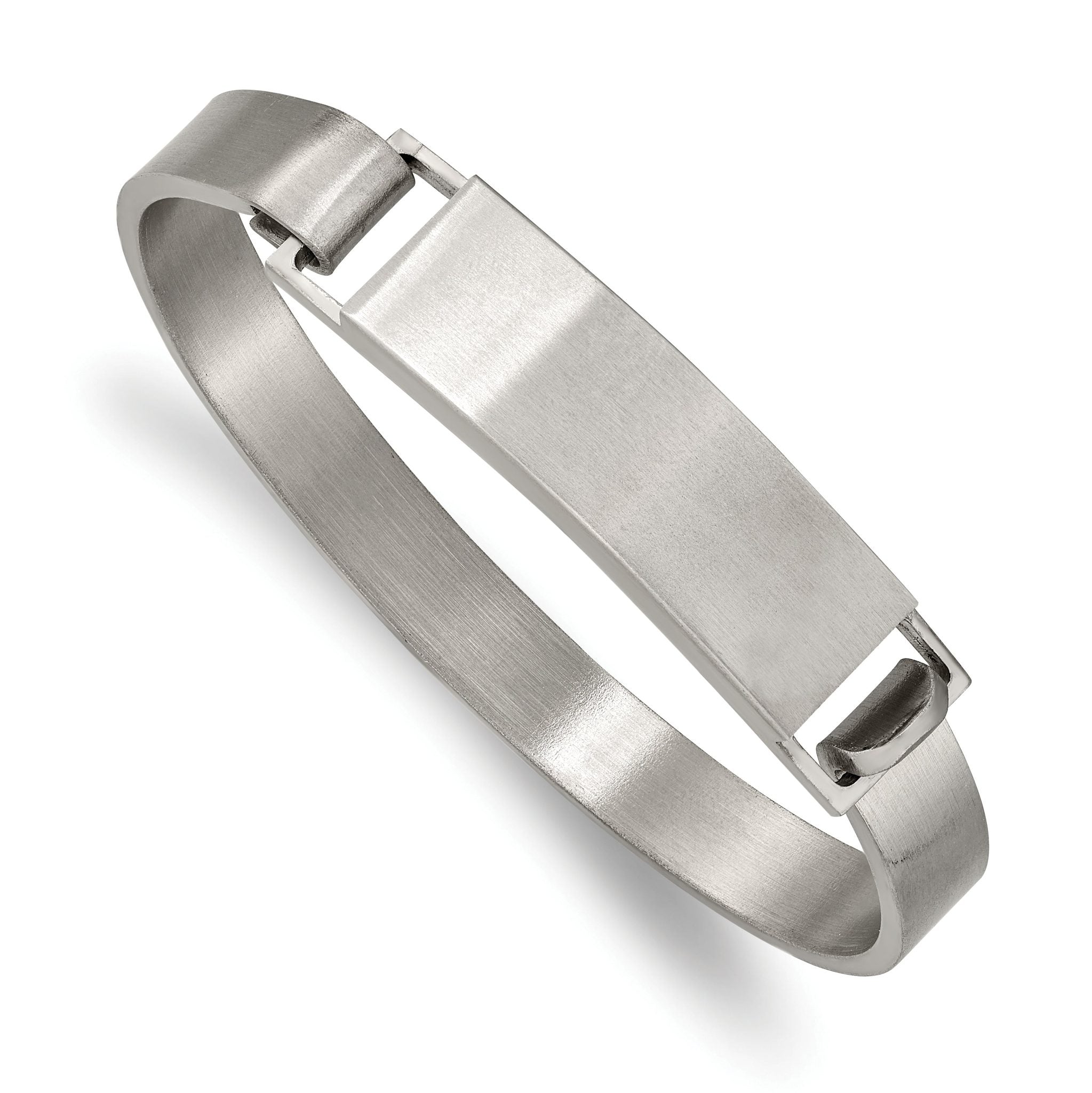 Stainless Steel Brushed 7.8mm ID Bangle Bracelet for Men