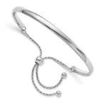 Sterling Silver 925 Adjustable Polished Bangle for Elegant Styling