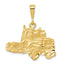 10K Gold Diamond-Cut Semi Truck Charm with Polished Finish  Bold and Unique Statement