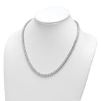 14k White Gold 36 carat Lab Grown Diamond VS/SI+ G+ Complete Round 20 inch Straight Tennis Necklace