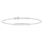 Sterling Silver Crystal Bar Plus Extender - Total Anklet