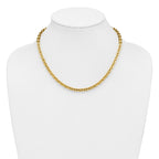 14K Polished Fancy Round Link Necklace