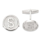 Sterling Silver Dollar Sign Cuff Links