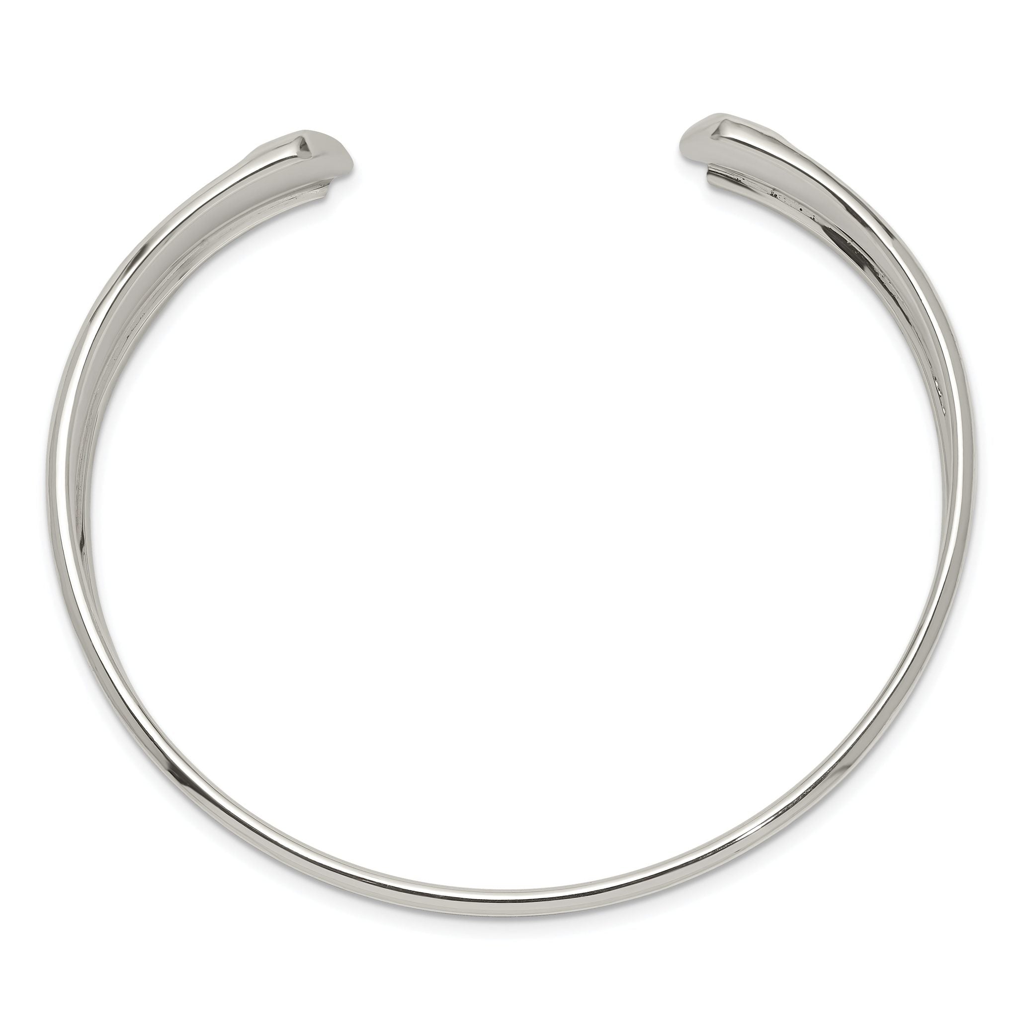 Sophia Jewelers Sterling Silver 925 Women's Engravable Polished Cuff Bangle Secondary image