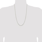 Diamond-Cut Round Box Chain in Sterling Silver, 1.3mm
