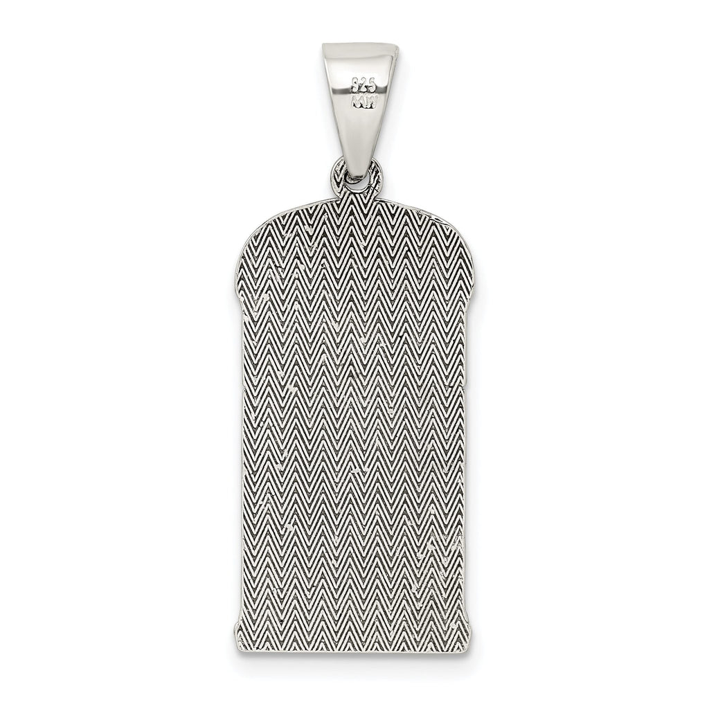 Sophia Jewelers 925 Sterling Silver Men's Antiqued Elephant Pendant