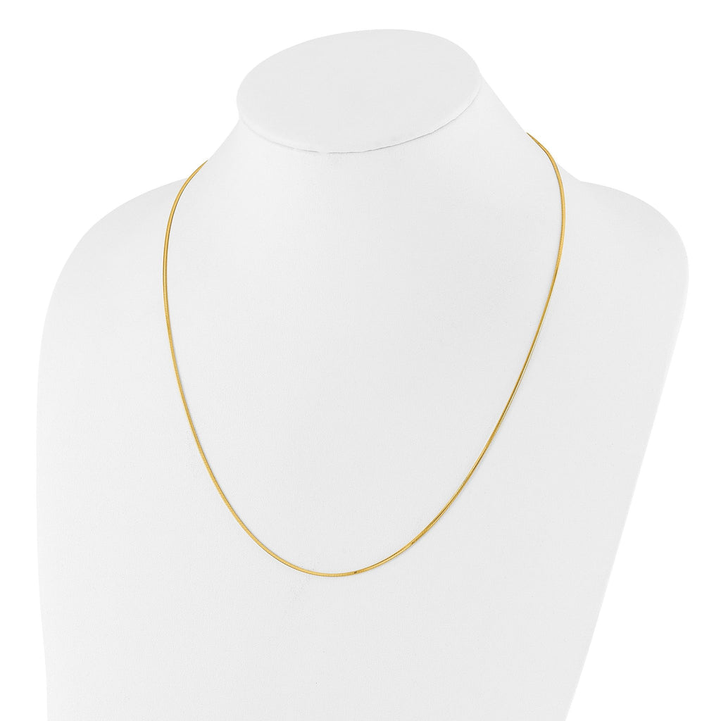 Diamond-Cut Square Snake Chain in Gold-Plated Sterling Silver