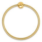 14K Polished with Bead Stretch Bracelet