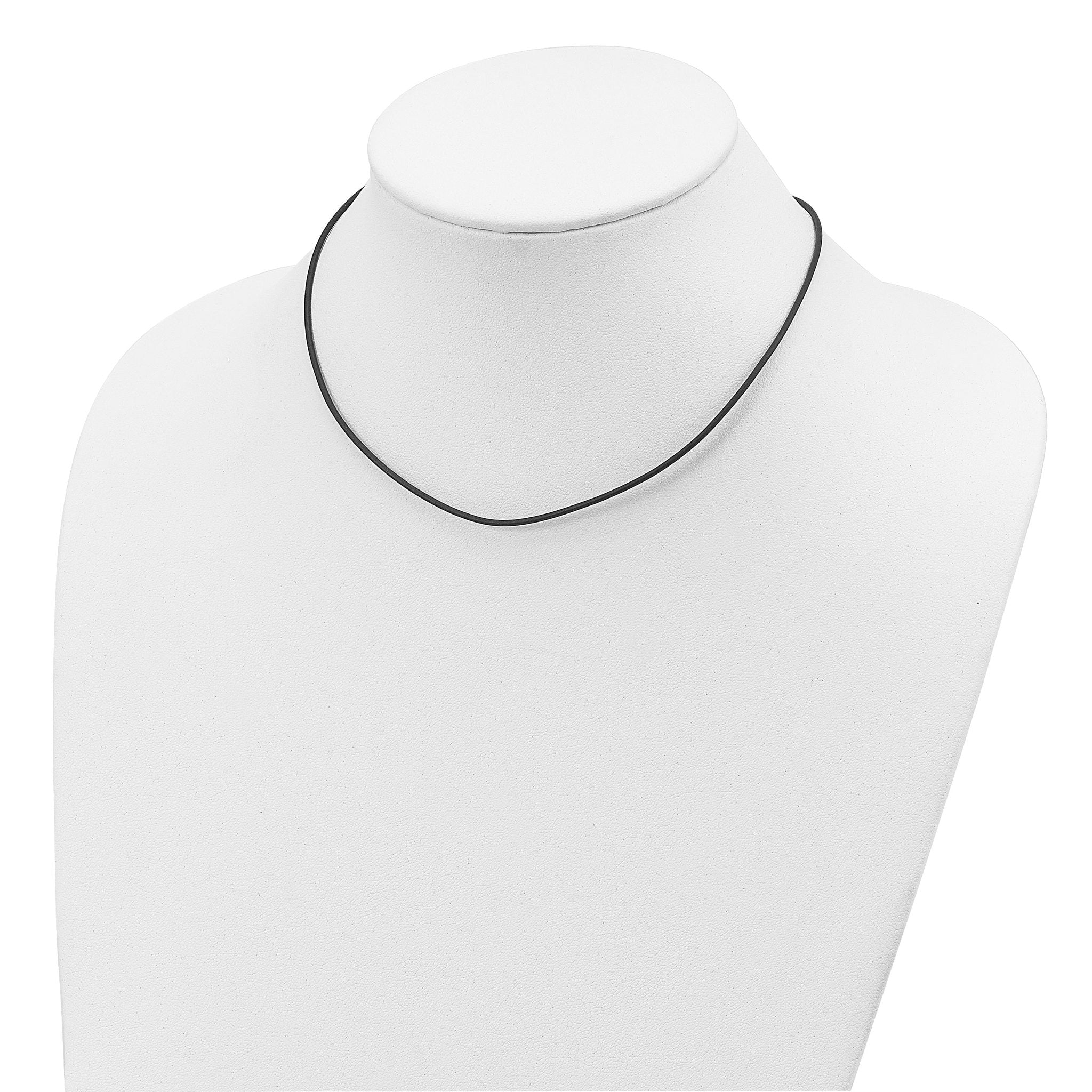 Sterling Silver 16inch 1.5mm Brown Leather Cord Necklace Secondary image