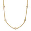 14K Polished CZ Station with 2in ext. Necklace