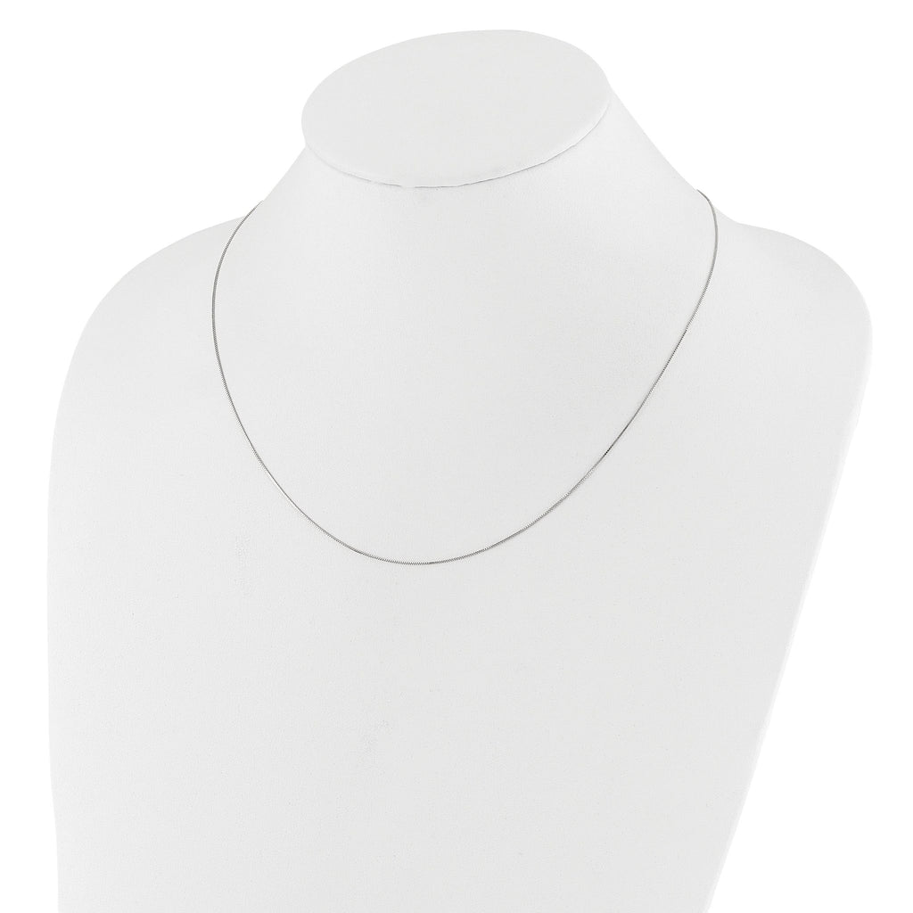 Adjustable Baby Box Chain in 10K White Gold