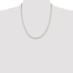 Magic Herringbone Chain Necklace in Sterling Silver, 3mm