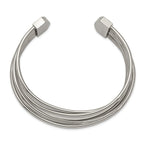 Stainless Steel Polished Twisted 18mm Cuff Bangle Bracelet for Women